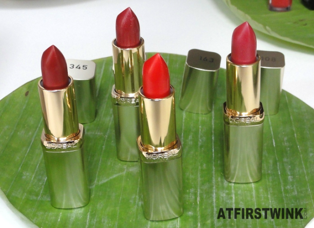 L'Oréal Color Riche lipsticks in red tones