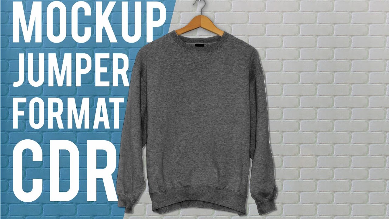 Download Free Download Mockup Jaket Jumper Format Vector Coreldraw PSD Mockup Template