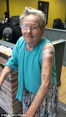 London Grandmother First Tattoo Design At The Age Of 79 London Grandmother First Tattoo Design At The Age Of 79