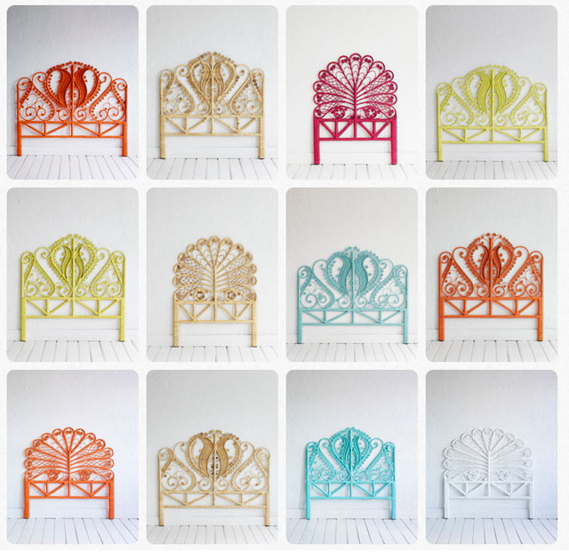 Don't you love...peacock bed heads