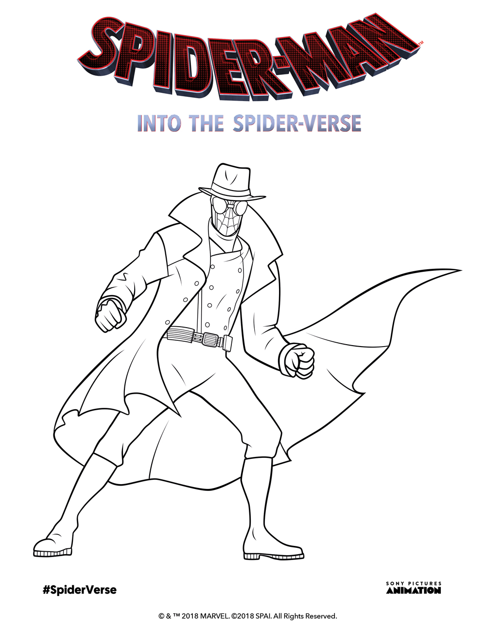 Spider Verse Coloring Page Spider Verse Coloring Page