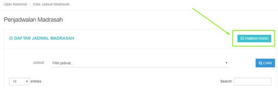 Cara Membuat Penjadwalan Madrasah di Web UAMBN-BK
