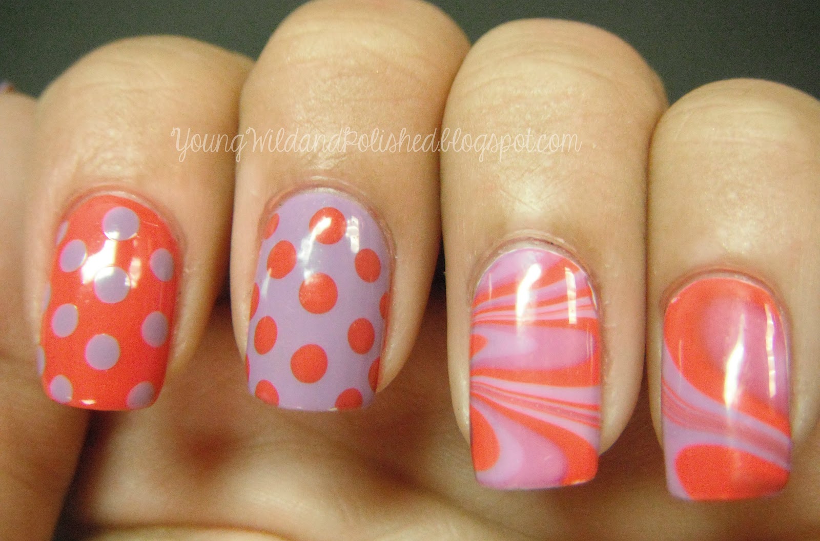 Young Wild and Polished: Water Marble or Dots, I can't Decide?!