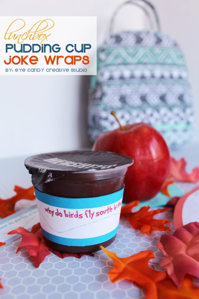 lunchbox pudding cup joke wraps, lunchbox love, hershey's pudding