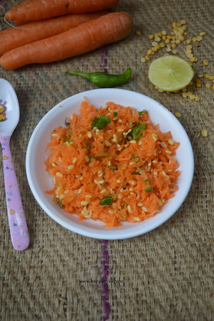 Carrot Kosambari Recipe | Carrot Moong Dal Salad