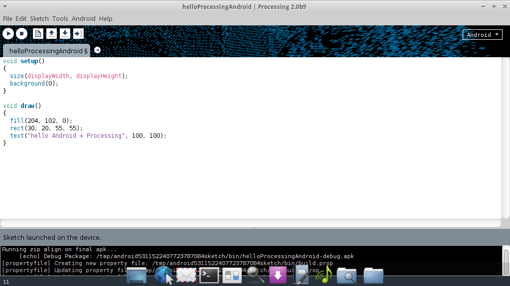 Android-er: Hello World of Processing for Android