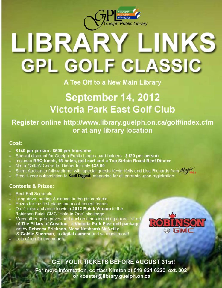  Duffer's Rule Guelph Public Library Golf Tournament September