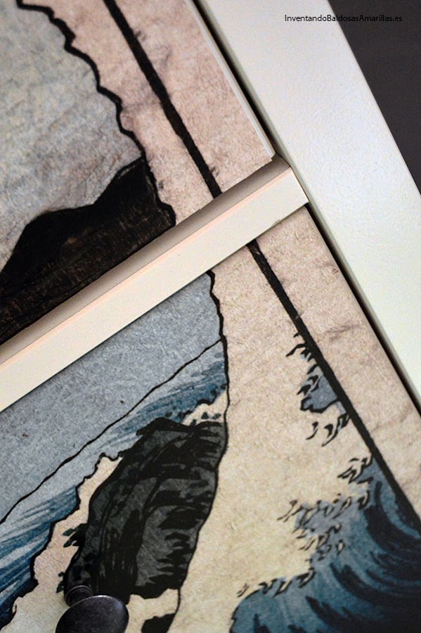 Vinilo colocado sobre melanina