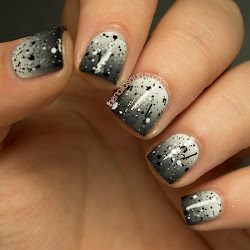 nails nail designs ombre cool glitter grey gray silver gradient pretty manicure short favorites week via painting collect source grayscale