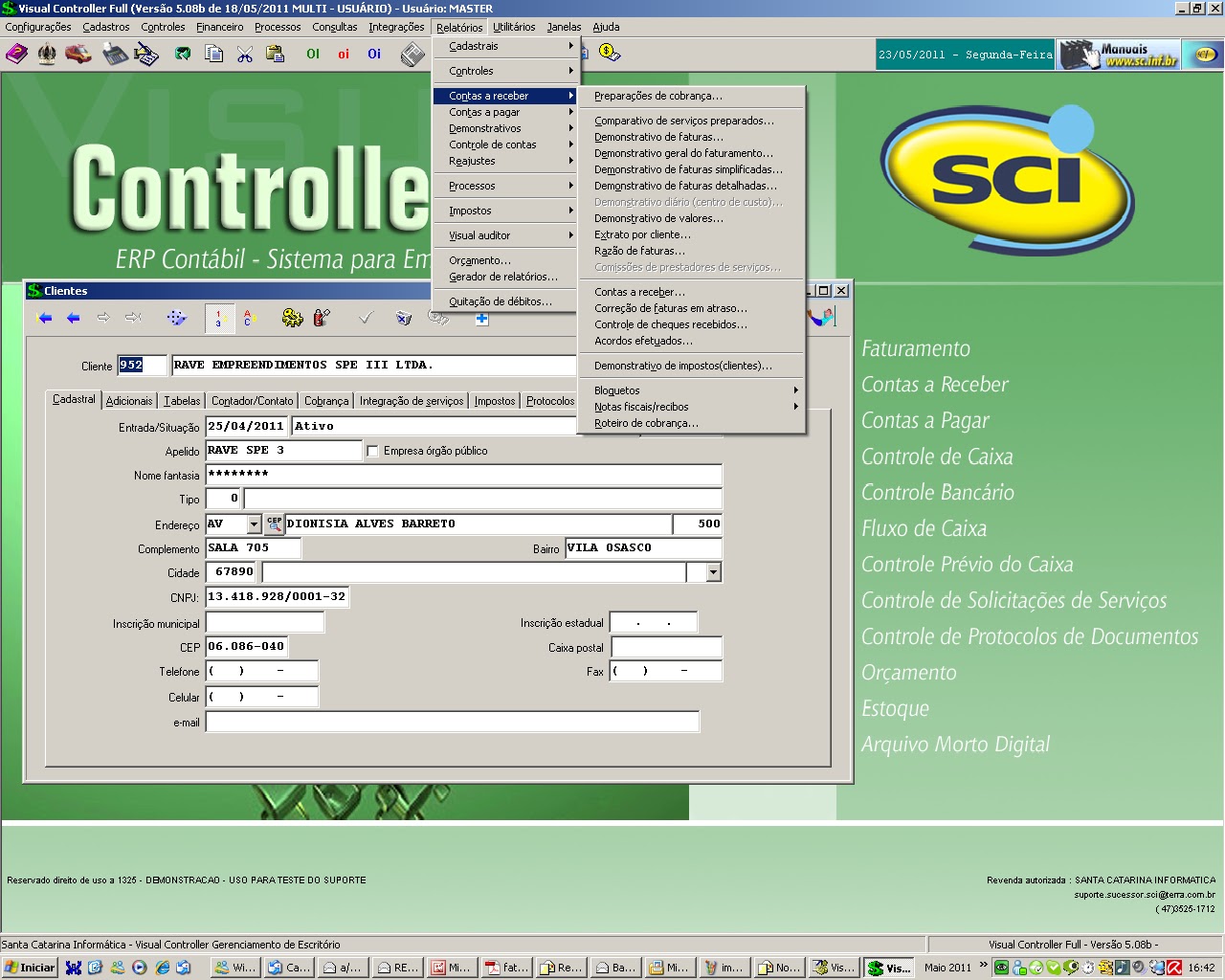 SCI SISTEMAS CONTÁBEIS 100% DO BRASIL: Visual Controller - ERP contábil ...