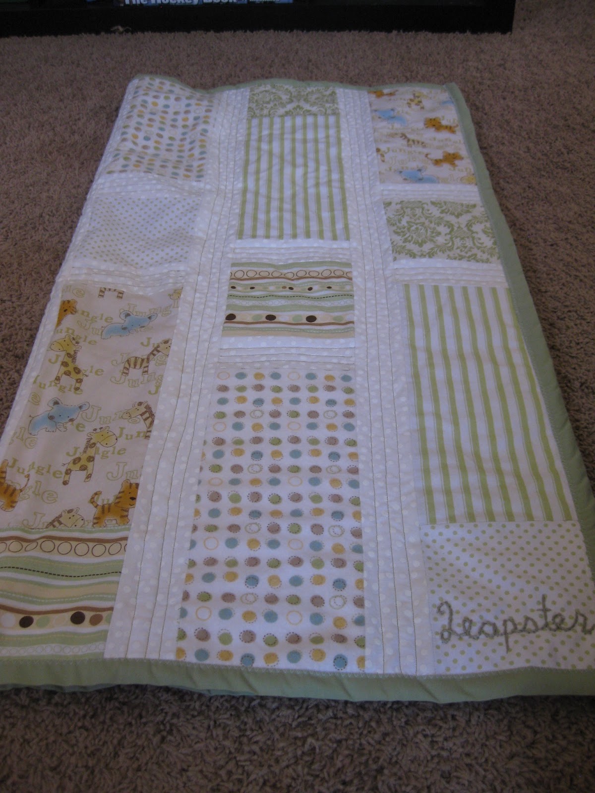 ZigZags and Blossoming....... Super Soft Baby Blanket/Quilt