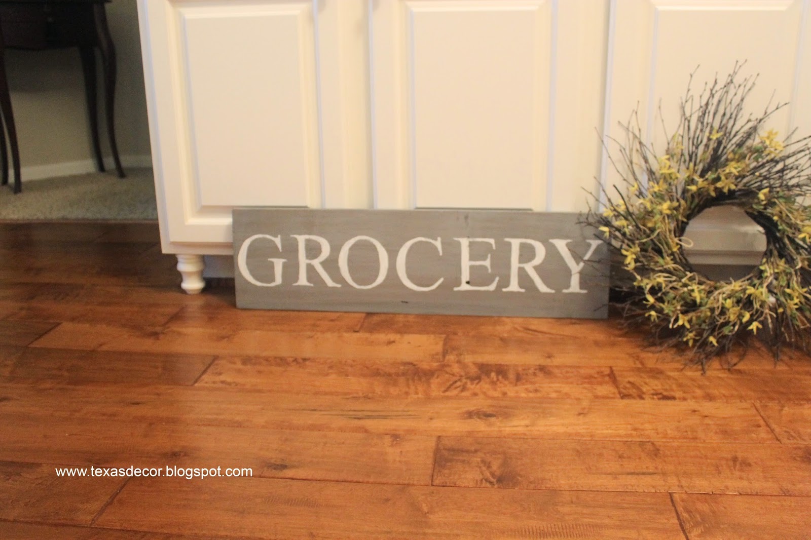 rustic grocery sign