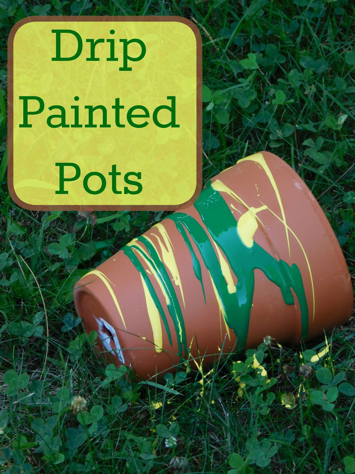 Art Project 32 Drip Painted Pots