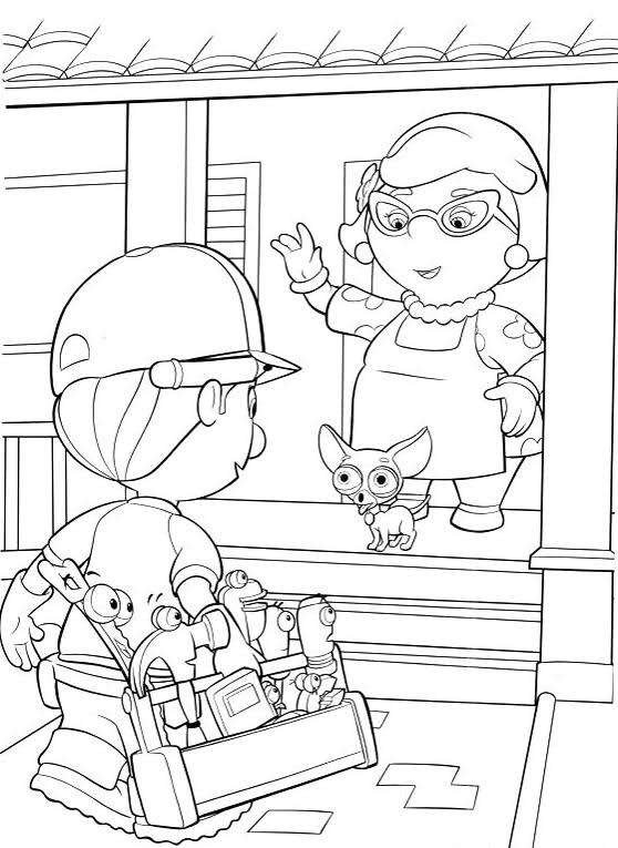 Free Kids Coloring: Handy Manny coloring 13