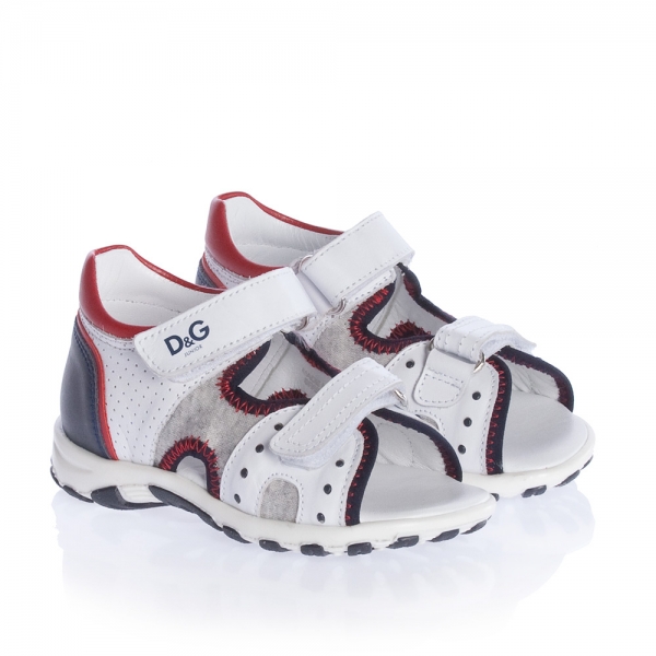 Designer Baby Dolce & Gabbana Red & Navy Open Sandals