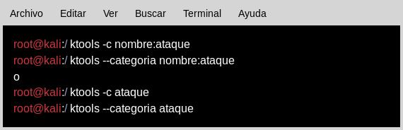 ver categorías por nombre