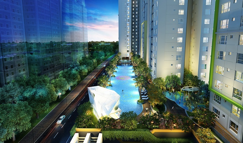 Gần 60% diện tích dự án là cây xanh Gần 60% diện tích dự án là cây xanh