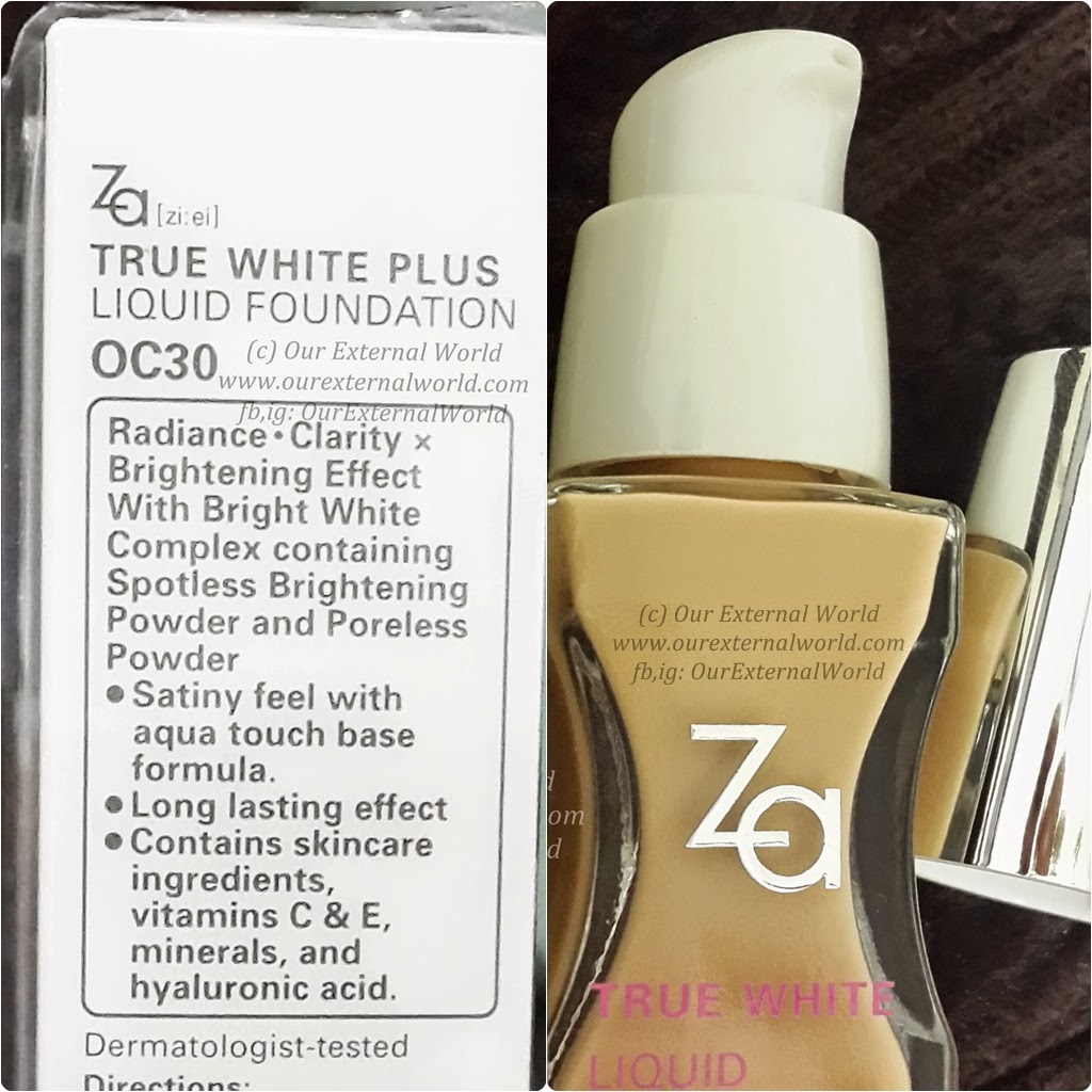 Za True White Liquid Foundation OC30 Review, Swatch, Price