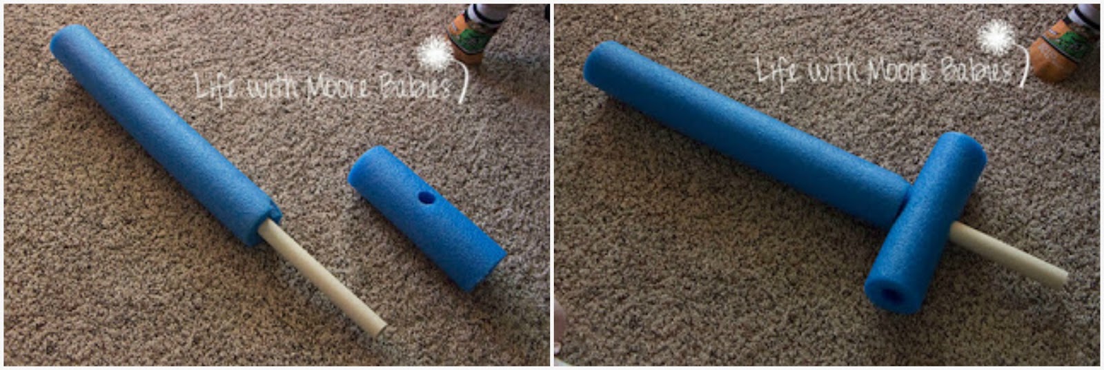 Make Your Own Simple Pool Noodle Swords Life with Moore Babies