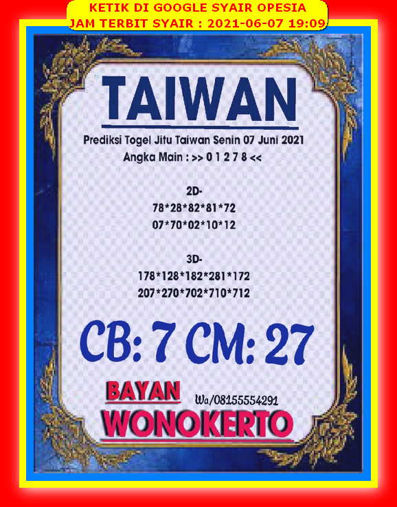 Syair Hk Malam Ini Senin 7 Juni 2021 Opesia Official Syair Hk Malam Ini Senin 7 Juni 2021 Opesia Official