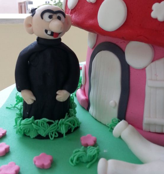 Şirinler Mantar Ev Pasta