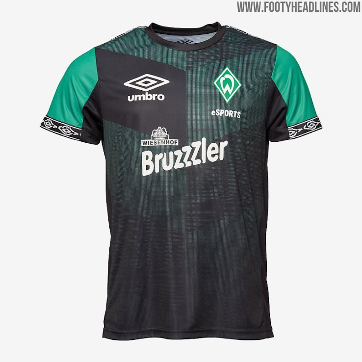UMBRO 2019-2020 Werder Bremen Training Football Soccer T-Shirt Jersey Black