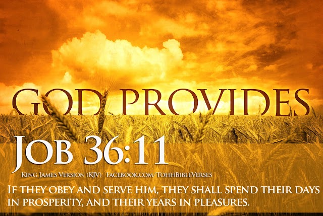HD Bible Verses Wallpaper - Prosperity Job 36:11