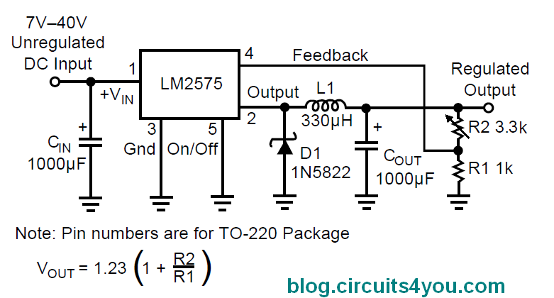 Adjustable 0-35V 3Amps DC Power Supply | circuits4you.com