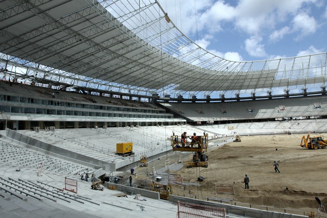 Arena Castelão já está com 93% das obras concluídas