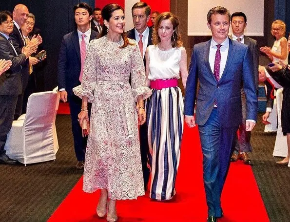 Crown Princess Mary wore a new lace eyelet dress by Zimmermann. Crown Princess Mary wore Zimmermann floral eyelet dress