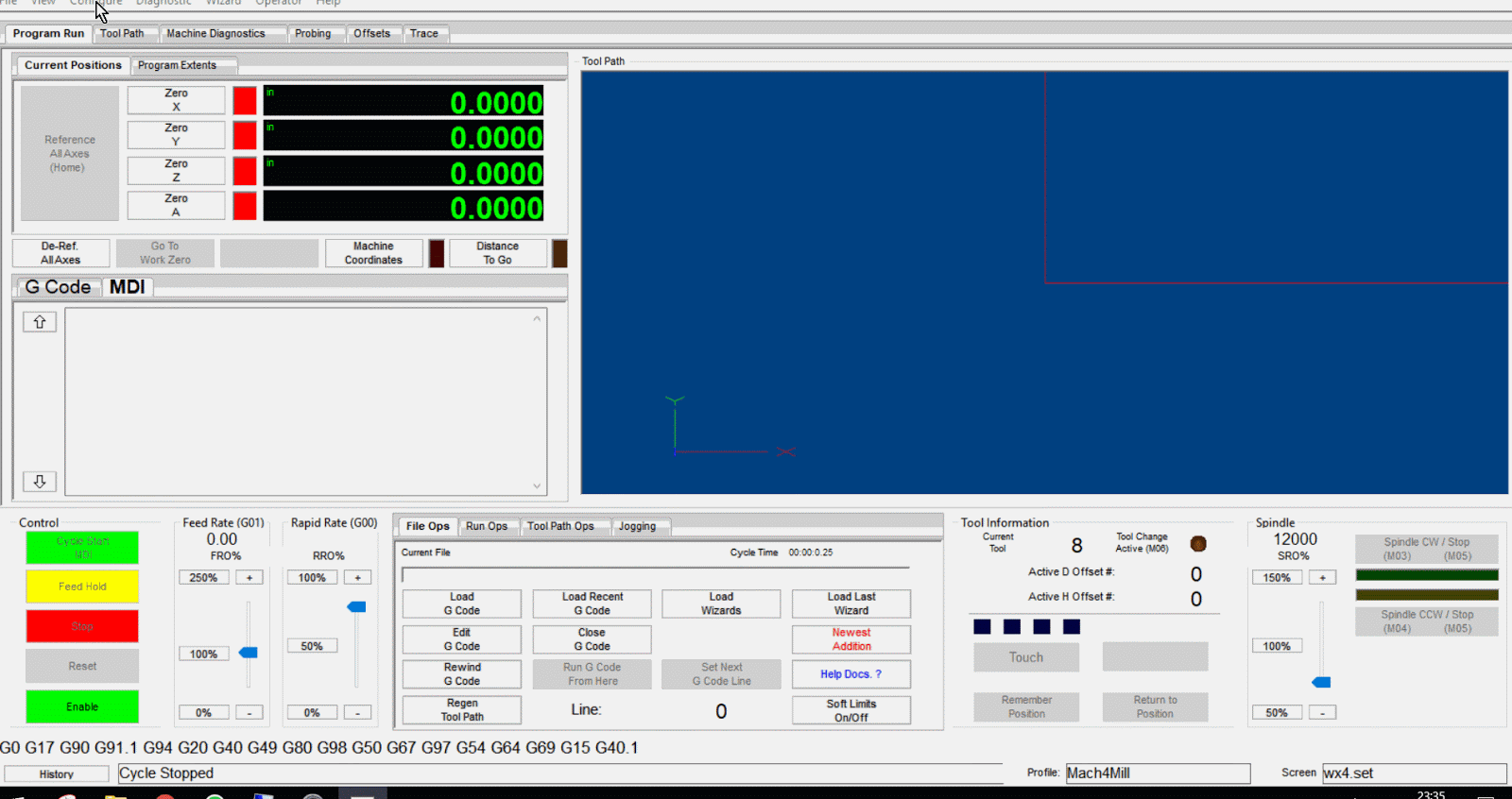 Mach4 mit Modbus RTU und dem HITACHI WJ200 einstellen