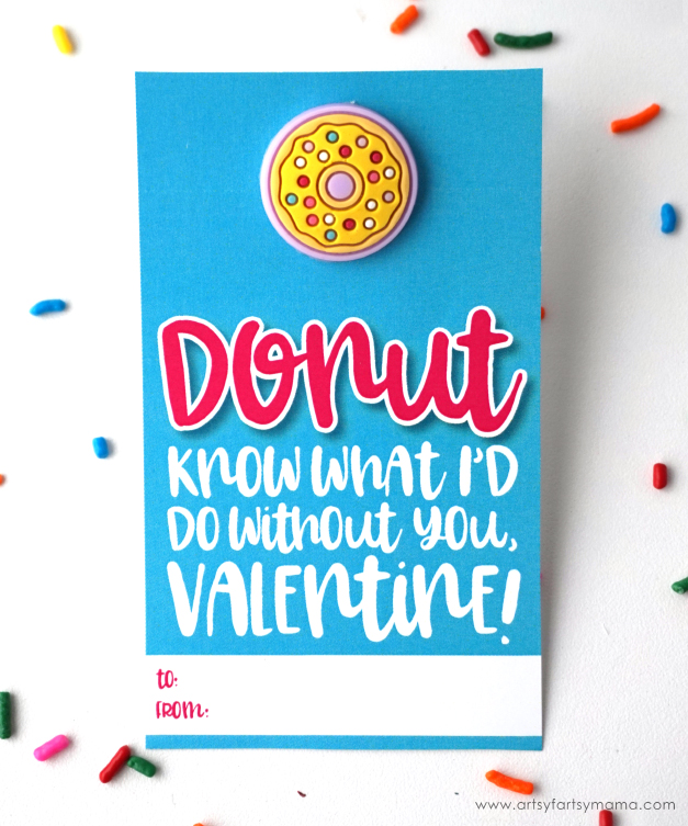 These Free Printable Donut Valentines are a "sweet" Valentine's Day Surprise!