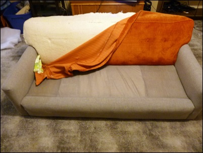 troca do tecido do sofa