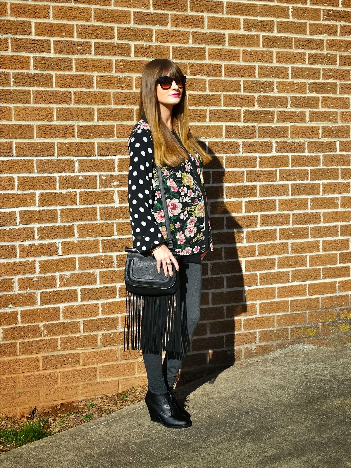 Destination Maternity leggings, LuLus*s top, Modcloth Shoes - Maternity Style on House Of Jeffers.com