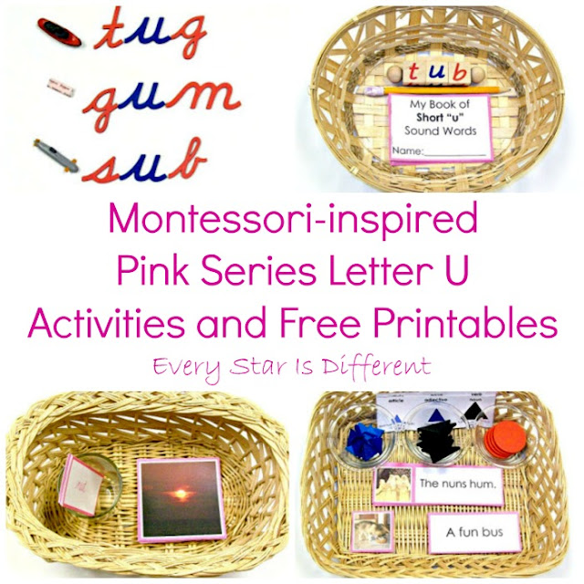 Montessori Pink Series Letter U Activities and Free Printables