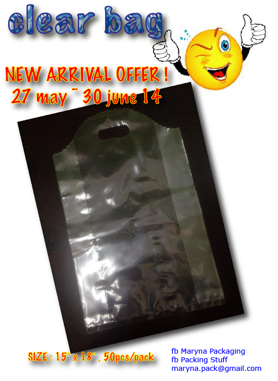 packing stuff PP CLEAR SHOPPING BAG ( TRANSPARENT BAG )