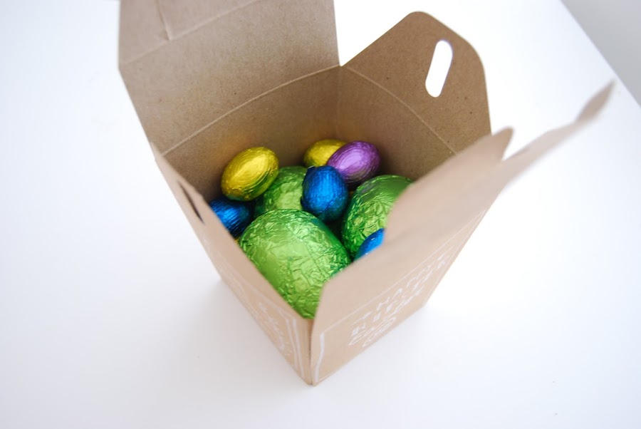 Caja de chocolate para pascua estilo Hipster. DIY Hispter Easter chocolate box