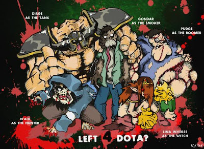 Funny Dota Wallpaper, Dota Heroes Tries To Be a Left 4 Dead Character