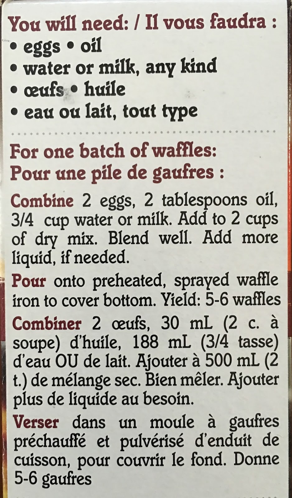 Alexis's Gluten Free Adventures Namaste Waffle & Pancake Mix