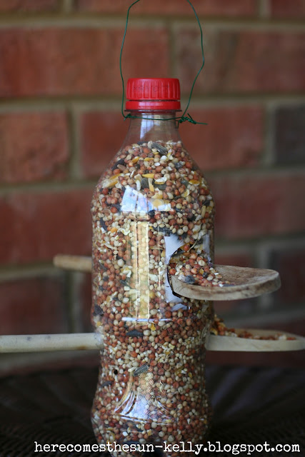 Here Comes the Sun: Soda Bottle Bird Feeder