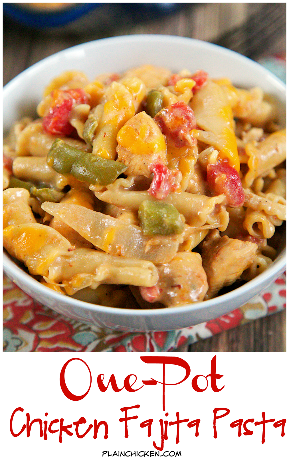 OnePot Chicken Fajita Pasta Plain Chicken®
