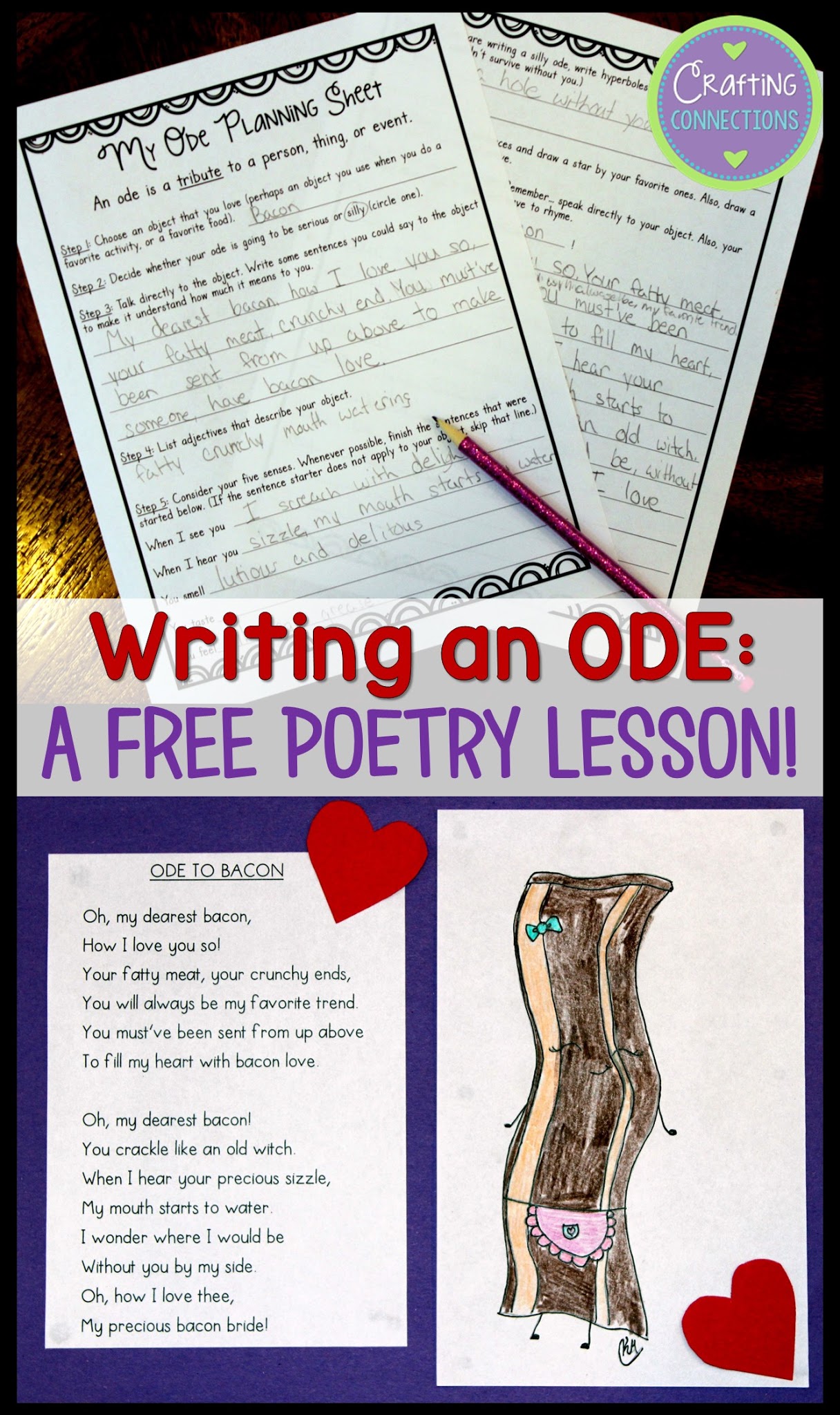 Writing Poetry: A FREE lesson for writing odes!  Crafting Connections