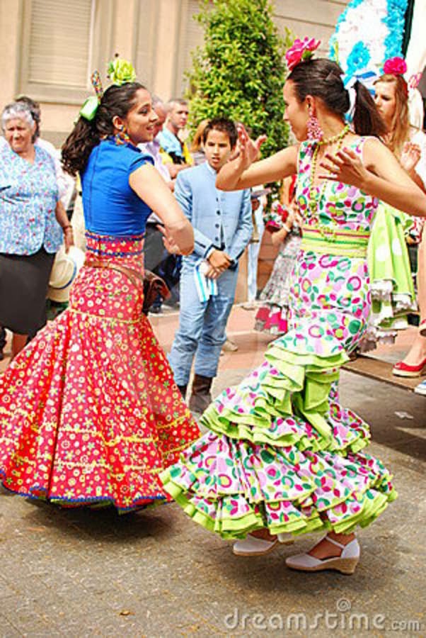 Traditional Costumes Spanish traditional costume 'Flamenco dress'