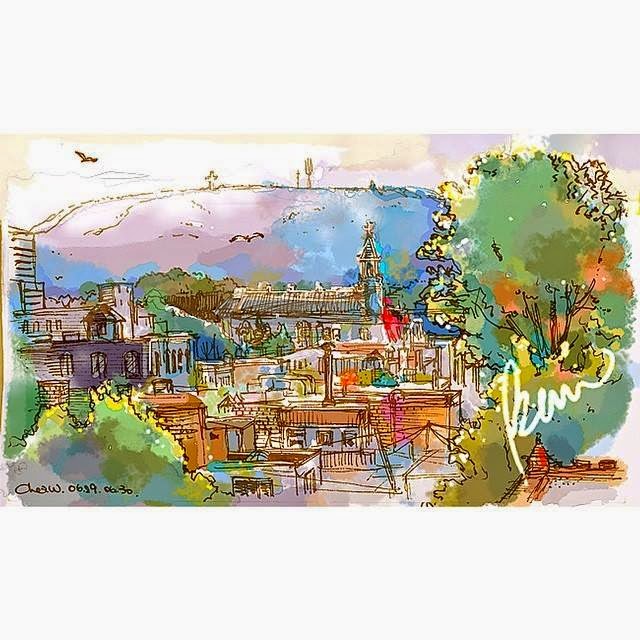 Montreal Plateau-Mont-Royal - Ben Liu drawing, illustration, livesketch, portraits de Montreal, BenLiu, Plateau-Mont-Royal