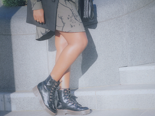BLACK PATENT LACE UP BOOTS FROM RIVER ISLAND 