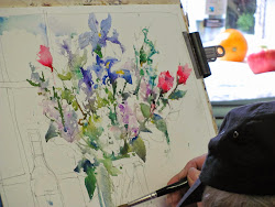 charles reid stow flowers watercolour log virtually finished