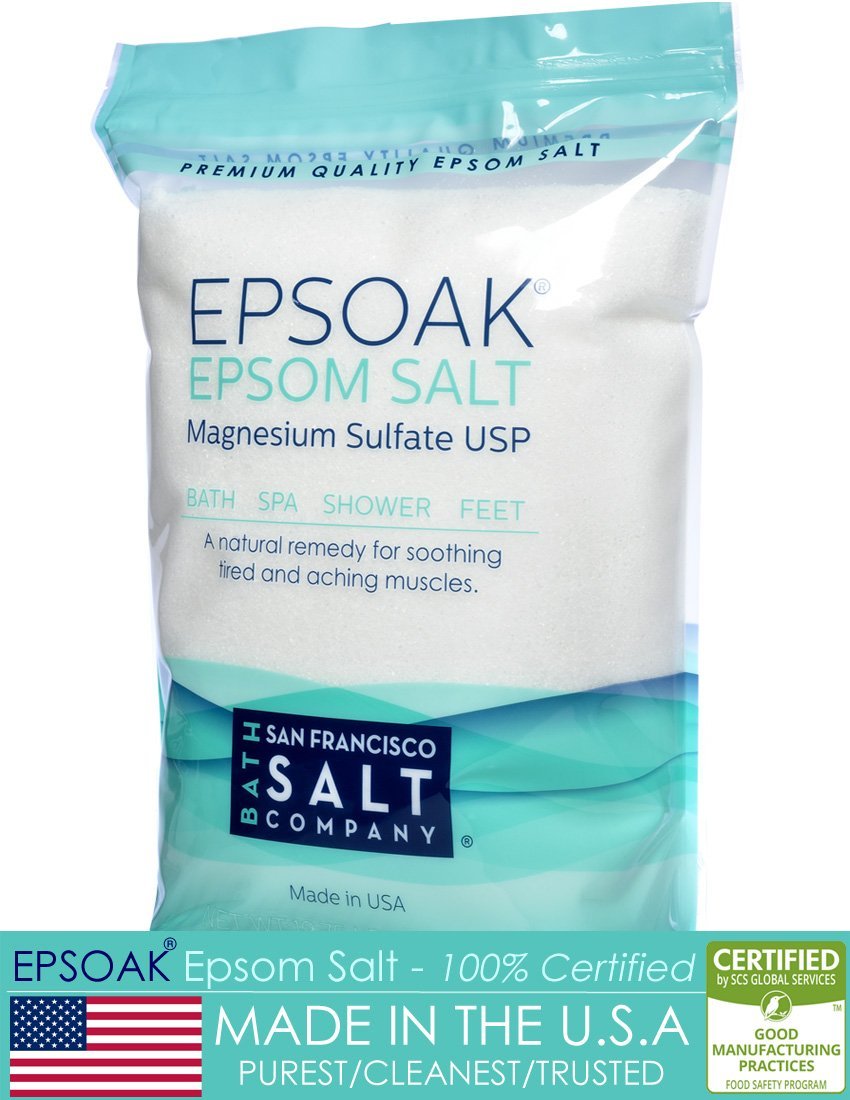 Epsoak Epsom Salt 19.75 Lbs 100 Pure Magnesium Sulfate, Made in USA