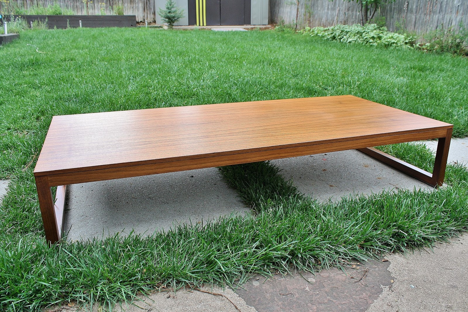 Modwerks Low Minimalist Walnut Coffee Table from DWR