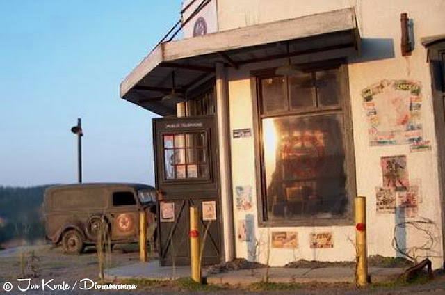 DIORAMAMAN: The 1:25th scale abandoned Texaco gas station - scratch built