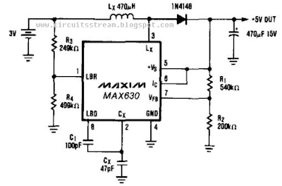 Build a 3V Battery To 5V Dc/Dc Converter Circuits Diagram | Electronic
